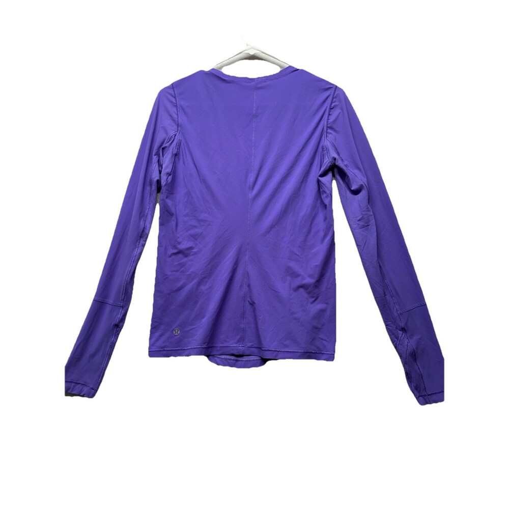 Lululemon Runbeam Long Sleeve Women’s 6 Shirt Power Purple Yoga Thumbholes Gym - Picture 2 of 4
